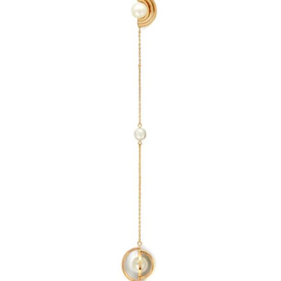 New Tory Burch Spinning Pearl Long 36" Necklace - Picture 2 of 5